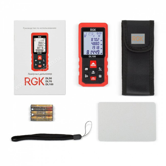 Лазерный дальномер RGK DL100 (с поверкой) Лазерный дальномер RGK DL100 (с поверкой)