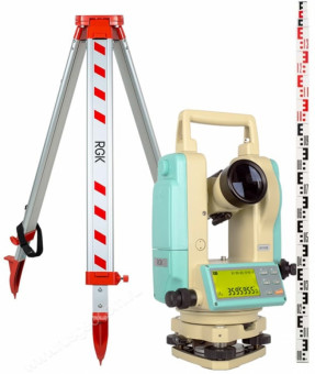 Комплект теодолит RGK T-05 (лазерный отвес) с поверкой штатив рейка - 3 в 1 Комплект теодолит RGK T-05 (лазерный отвес) с поверкой штатив рейка - 3 в 1