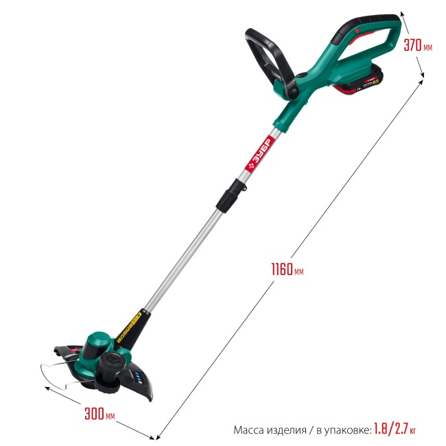 Аккумуляторный триммер ТА-185-21 ЗУБР 1 АКБ Аккумуляторный триммер ТА-185-21 ЗУБР 1 АКБ