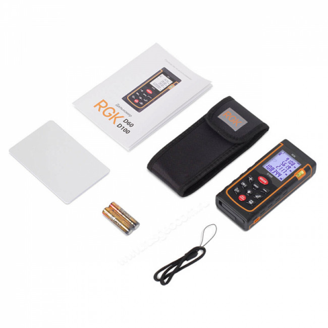 Лазерный дальномер RGK D100 (с поверкой)