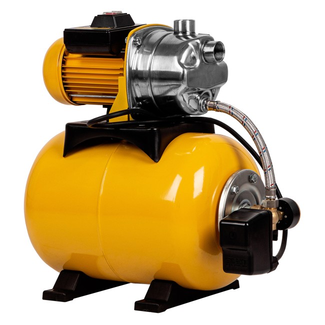 Насосная станция PS1000Х, 1000 Вт, 3500 л/ч, ресивер 24 л, подъем 44 м, нержавейка Denzel Насосная станция PS1000Х, 1000 Вт, 3500 л/ч, ресивер 24 л, подъем 44 м, нержавейка Denzel