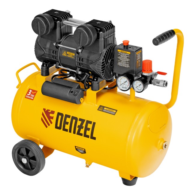 Компрессор безмасляный малошумный DLP-950/24 Denzel Компрессор безмасляный малошумный DLP-950/24 Denzel