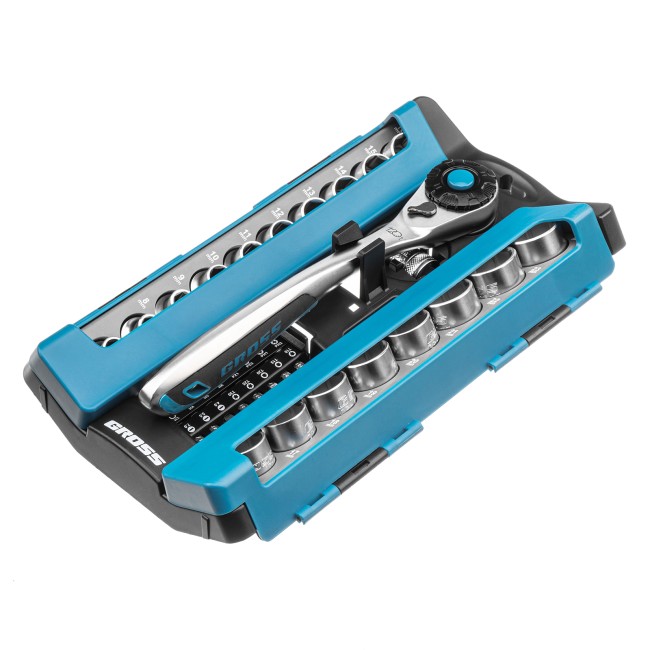 Набор торцевых головок 1/2", CrV 36 предметов Gross