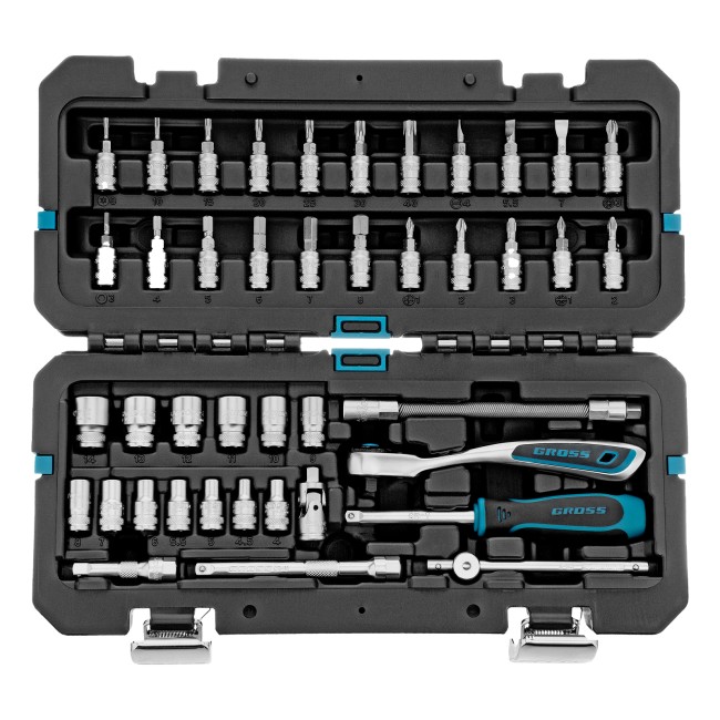 Набор инструментов 1/4", CrV 42 предмета Gross Набор инструментов 1/4", CrV 42 предмета Gross
