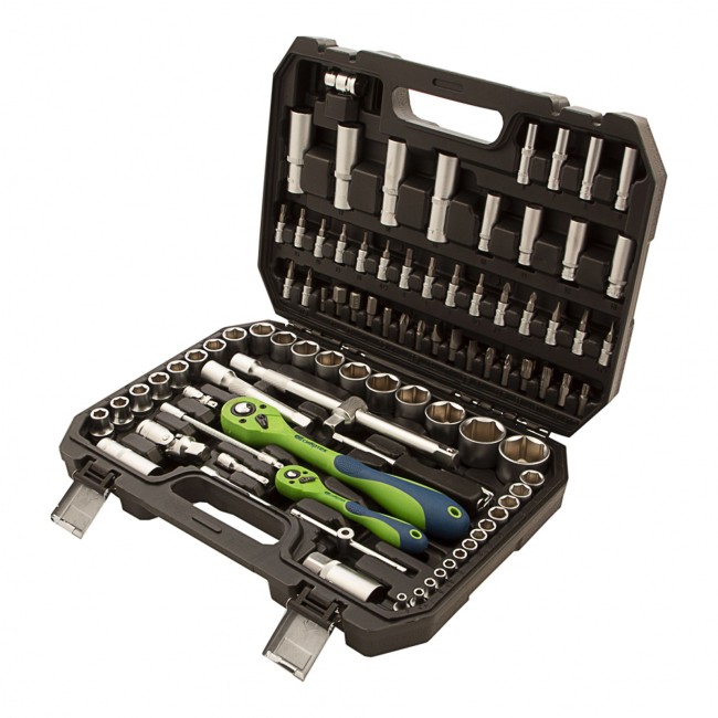 Набор инструментов 1/2", 1/4" CrV 94 предмета Сибртех Набор инструментов 1/2", 1/4" CrV 94 предмета Сибртех