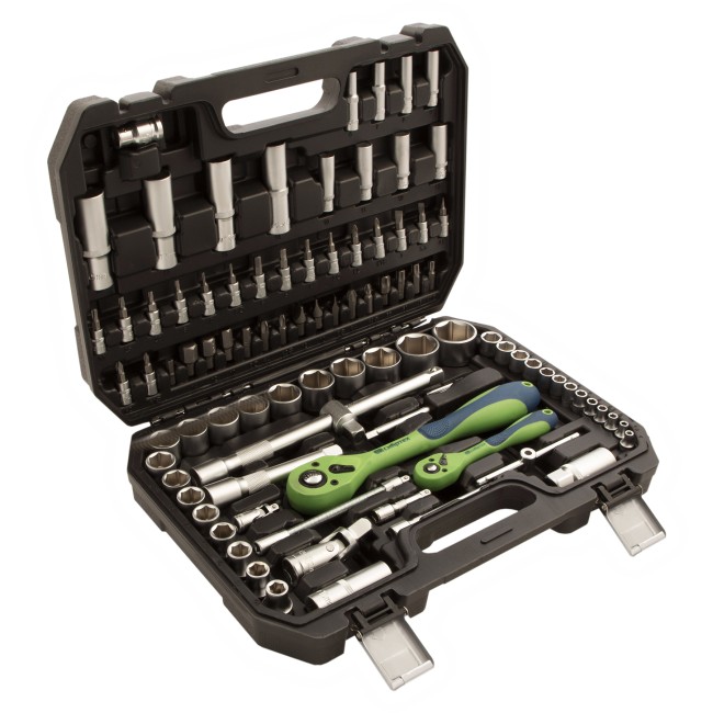 Набор инструментов 1/2", 1/4" CrV 94 предмета Сибртех Набор инструментов 1/2", 1/4" CrV 94 предмета Сибртех