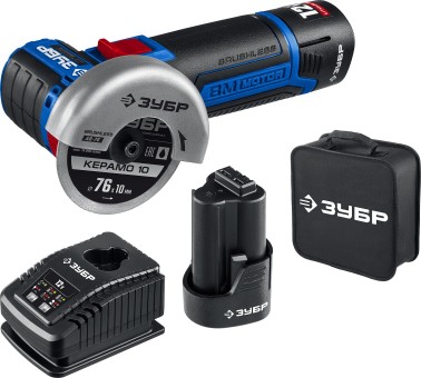Угловая шлифовальная машина AB-76-22 ЗУБР 2 АКБ Угловая шлифовальная машина AB-76-22 ЗУБР 2 АКБ