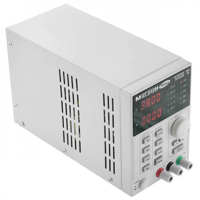 Одноканальный программируемый линейный источник питания МЕГЕОН 36602 Одноканальный программируемый линейный источник питания МЕГЕОН 36602