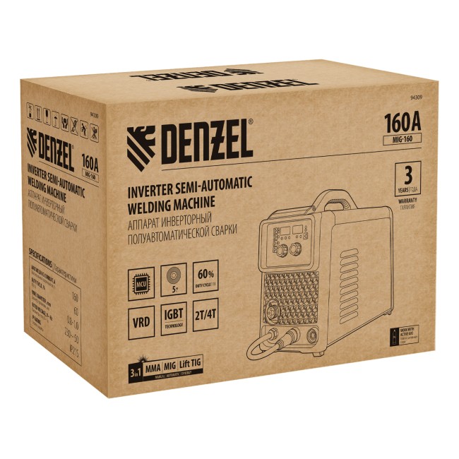 Сварочный аппарат инвертор MIG-160 Denzel Сварочный аппарат инвертор MIG-160 Denzel
