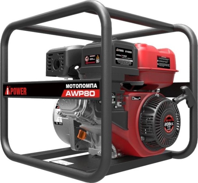 Бензиновая мотопомпа для чистой воды A-iPower AWP80 Бензиновая мотопомпа для чистой воды A-iPower AWP80