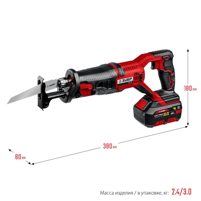 Сабельная пила СПЛ-185-41 ЗУБР 1 АКБ Сабельная пила СПЛ-185-41 ЗУБР 1 АКБ
