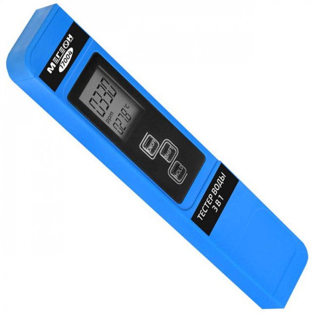 Тестер воды 3 в 1 (солемер/кондуктометр/термометр) МЕГЕОН 17004 Тестер воды 3 в 1 (солемер/кондуктометр/термометр) МЕГЕОН 17004