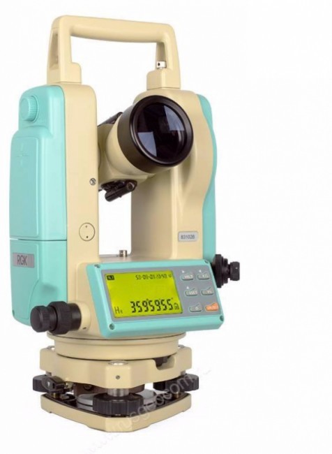 Комплект теодолит RGK T-20 (оптический отвес) с поверкой штатив рейка - 3 в 1