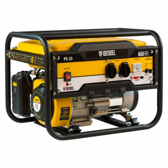 Генератор бензиновый PS 25, 2.5 кВт Denzel
