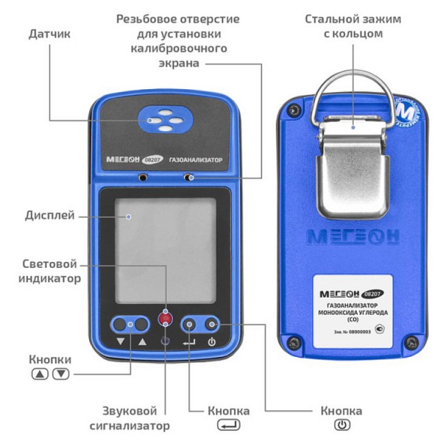 Газоанализатор (измеритель концентрации угарного газа) МЕГЕОН 08207 Газоанализатор (измеритель концентрации угарного газа) МЕГЕОН 08207